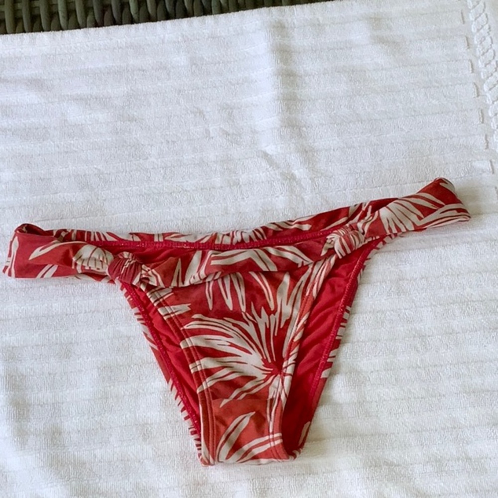 Vix red and white tube bikini bottom